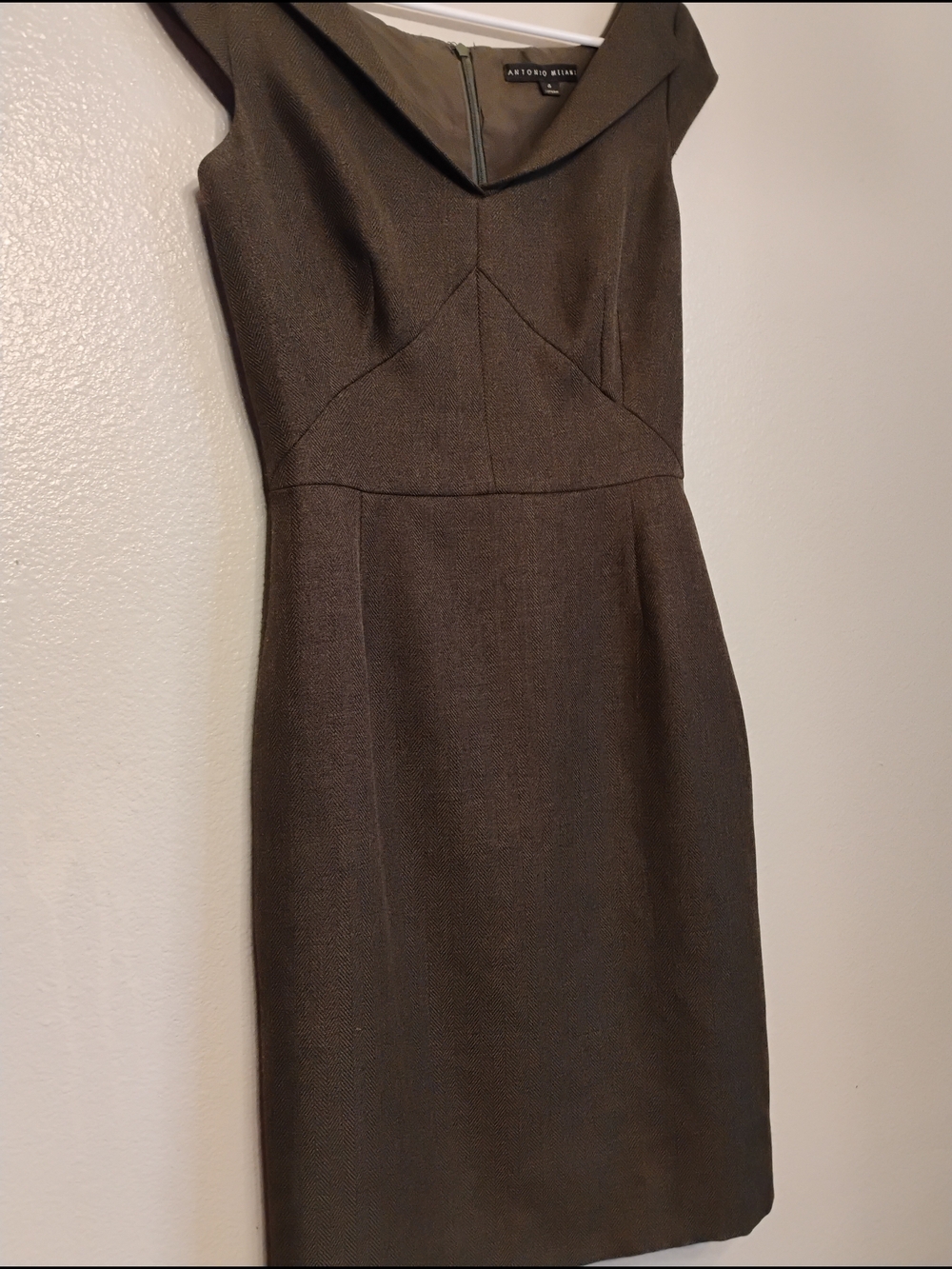 Antonio Melani Olive Green Sheath Dress